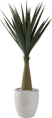 Palmdale Green 48 in. Artificial Sisal Tree in White Planter