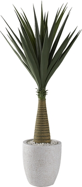 Palmdale Green 48 in. Artificial Sisal Tree in White Planter