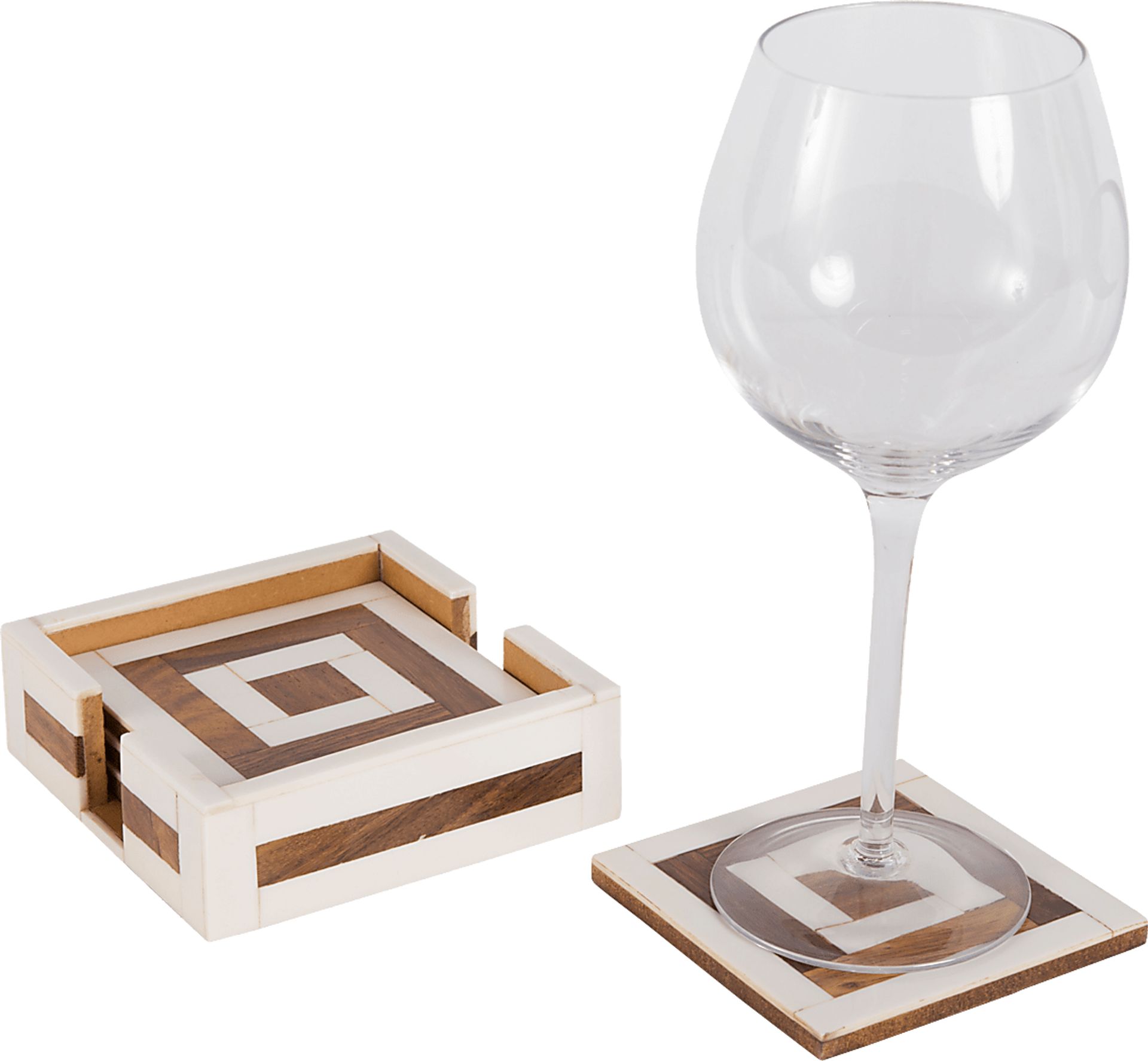 Palmdate White Coaster, Set of 4 - Image 3