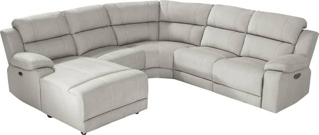 Palmer Point Gray 5 Pc Dual Power Reclining Sectional - Thumbnail - Image 1