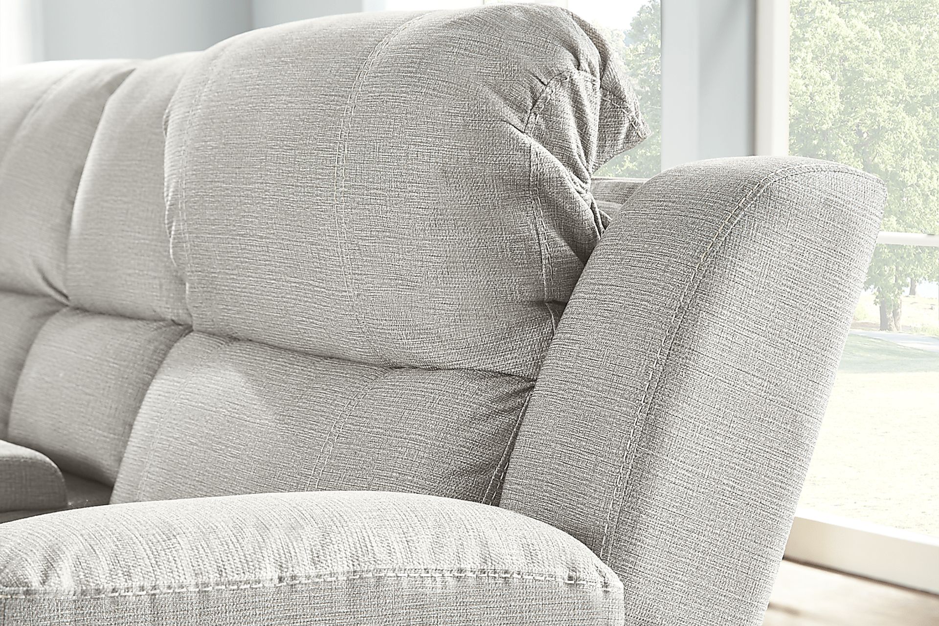 Palmer Point Gray 5 Pc Dual Power Reclining Sectional - Image 5