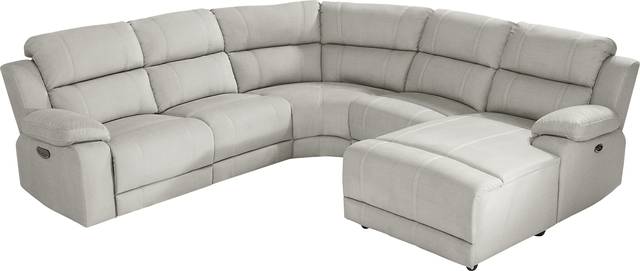 Palmer Point Gray 5 Pc Dual Power Reclining Sectional - Thumbnail - Image 1