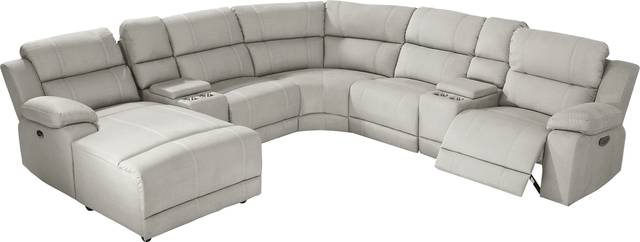 Palmer Point Gray 7 Pc Dual Power Reclining Sectional - Thumbnail - Image 3