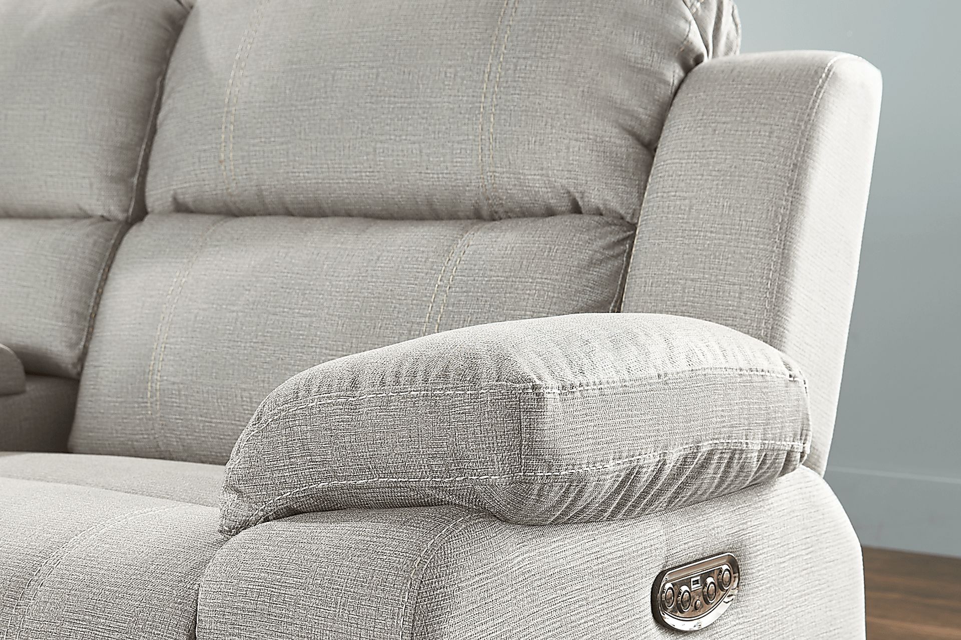 Palmer Point Gray 7 Pc Dual Power Reclining Sectional - Image 6
