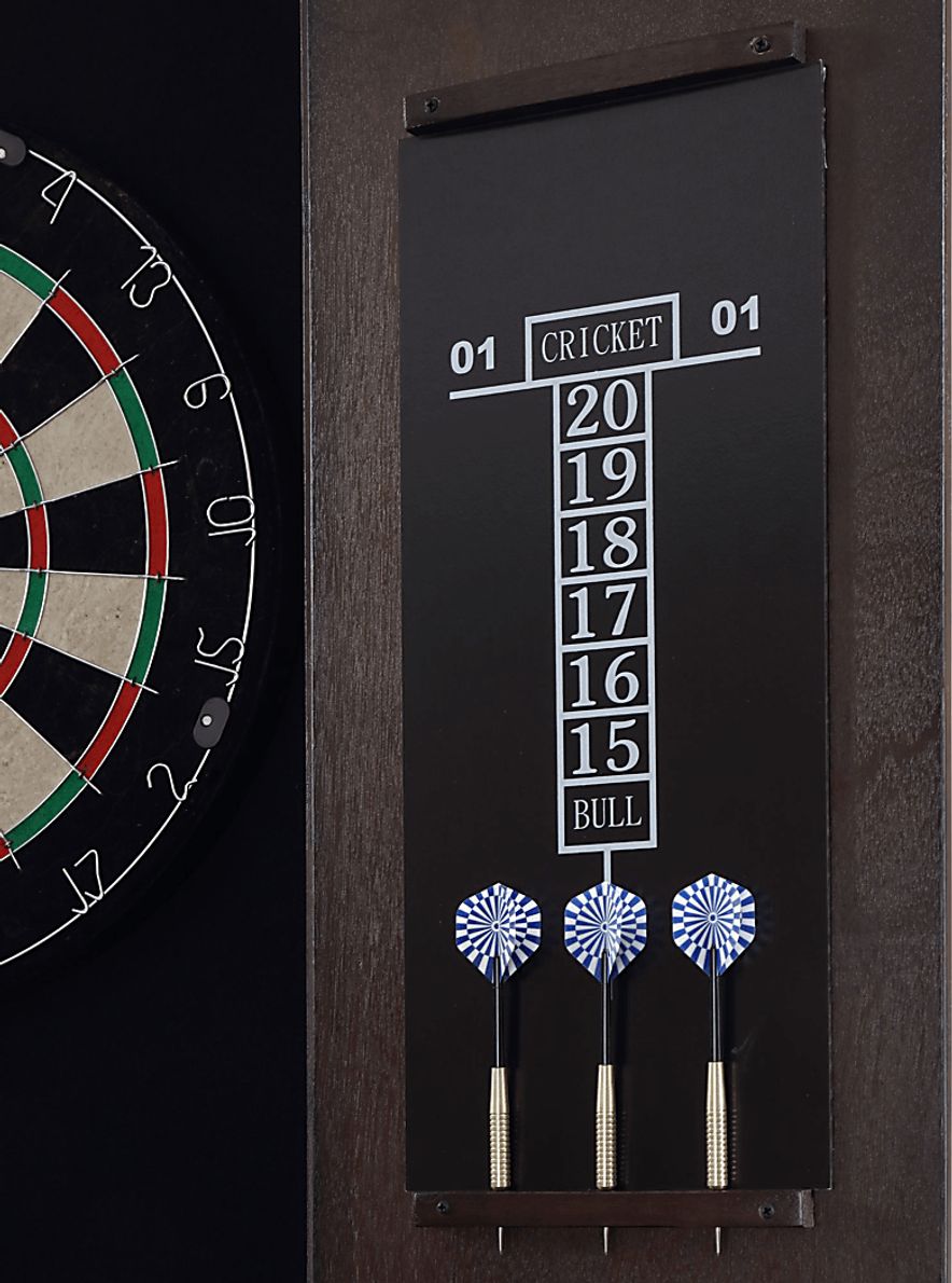 Palmeston Brown Dartboard Cabinet