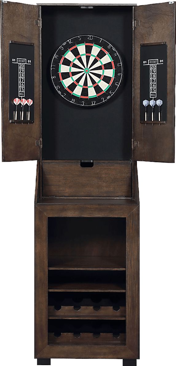 Palmeston Brown Dartboard Cabinet
