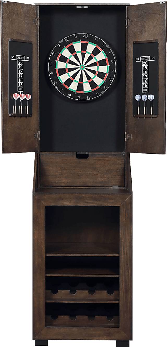 Palmeston Brown Dartboard Cabinet - Thumbnail - Image 1