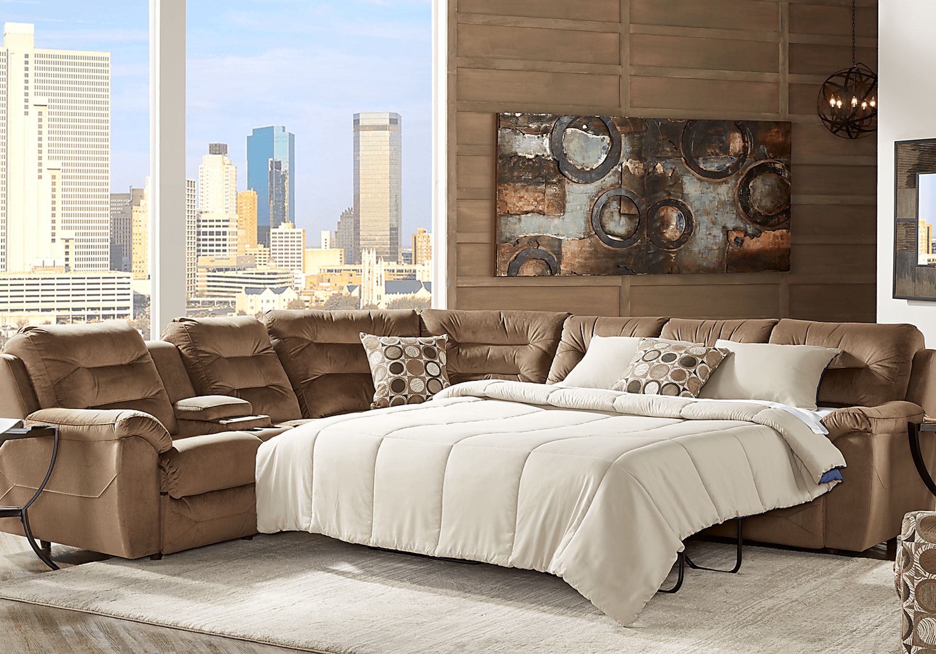 Palmetto 3 Pc Sleeper Sectional - Image 3