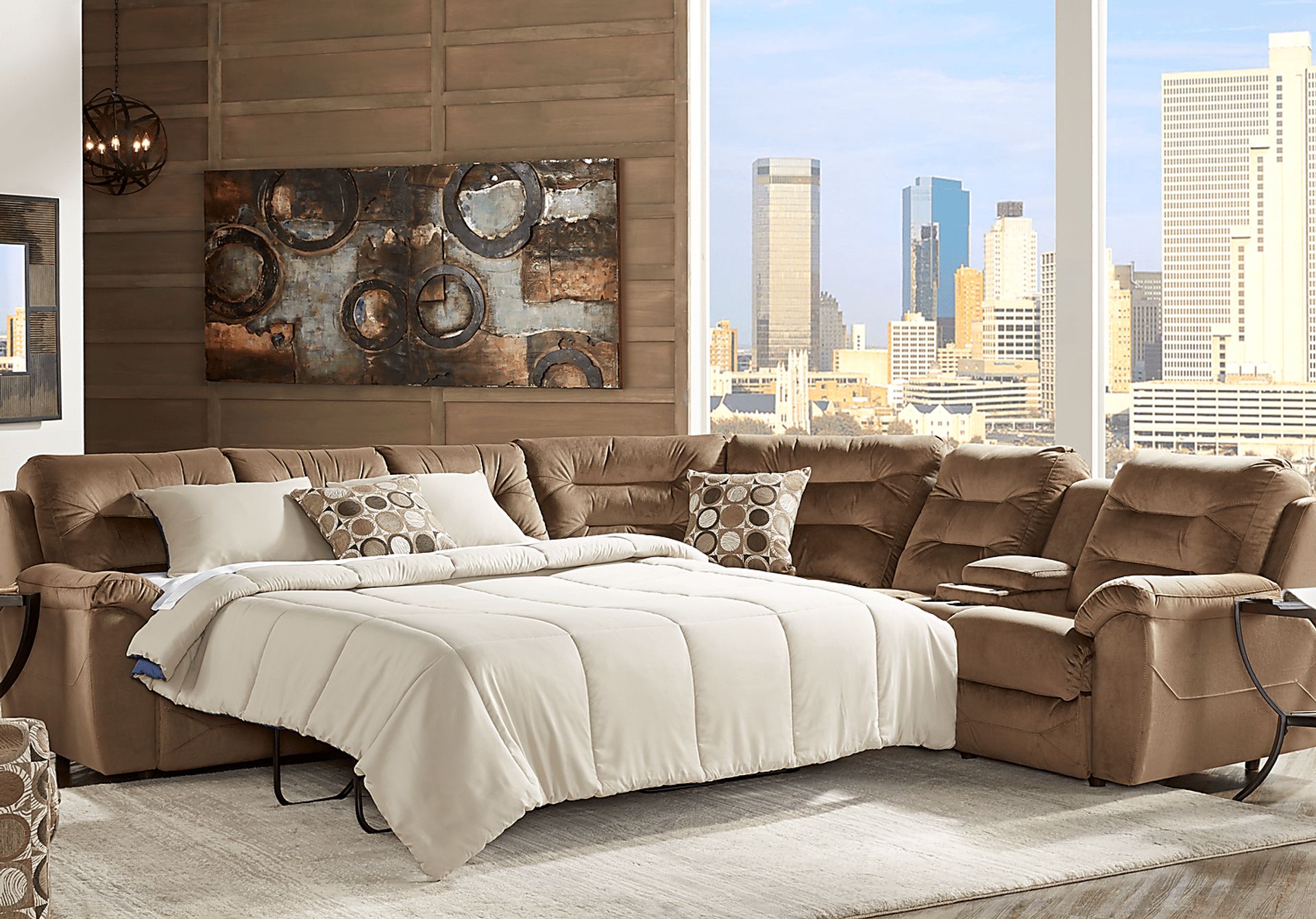 Palmetto 3 Pc Sleeper Sectional - Image 2