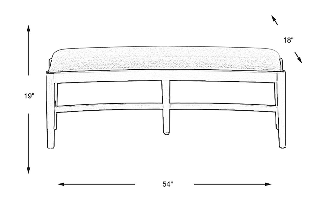 Palmetto Grove Brown Bench