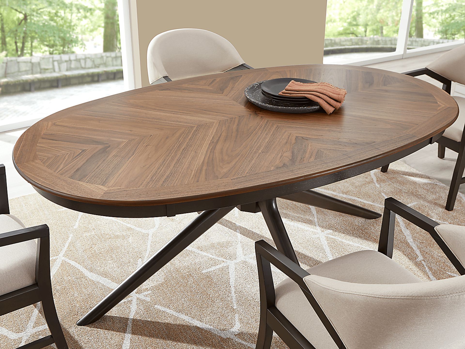 Palmetto Grove Walnut 5 Pc Dining Room - Image 3