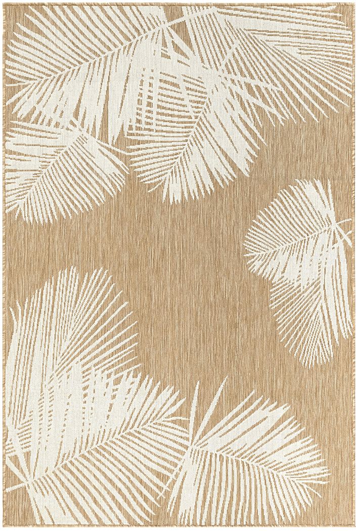 Palms Breeze Tan 7'10 x 9'10 Indoor/Outdoor Rug