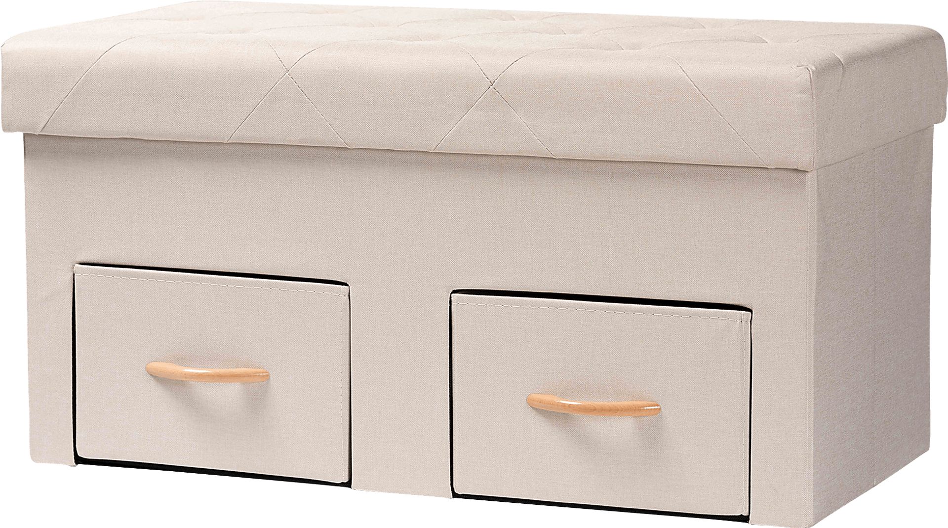 Palmya Beige Ottoman - Image 1