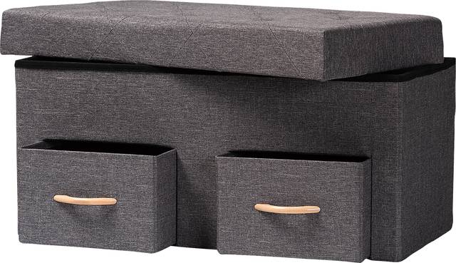 Palmya Dark Gray Ottoman - Thumbnail - Image 2