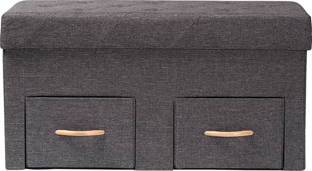 Palmya Dark Gray Ottoman - Thumbnail - Image 3