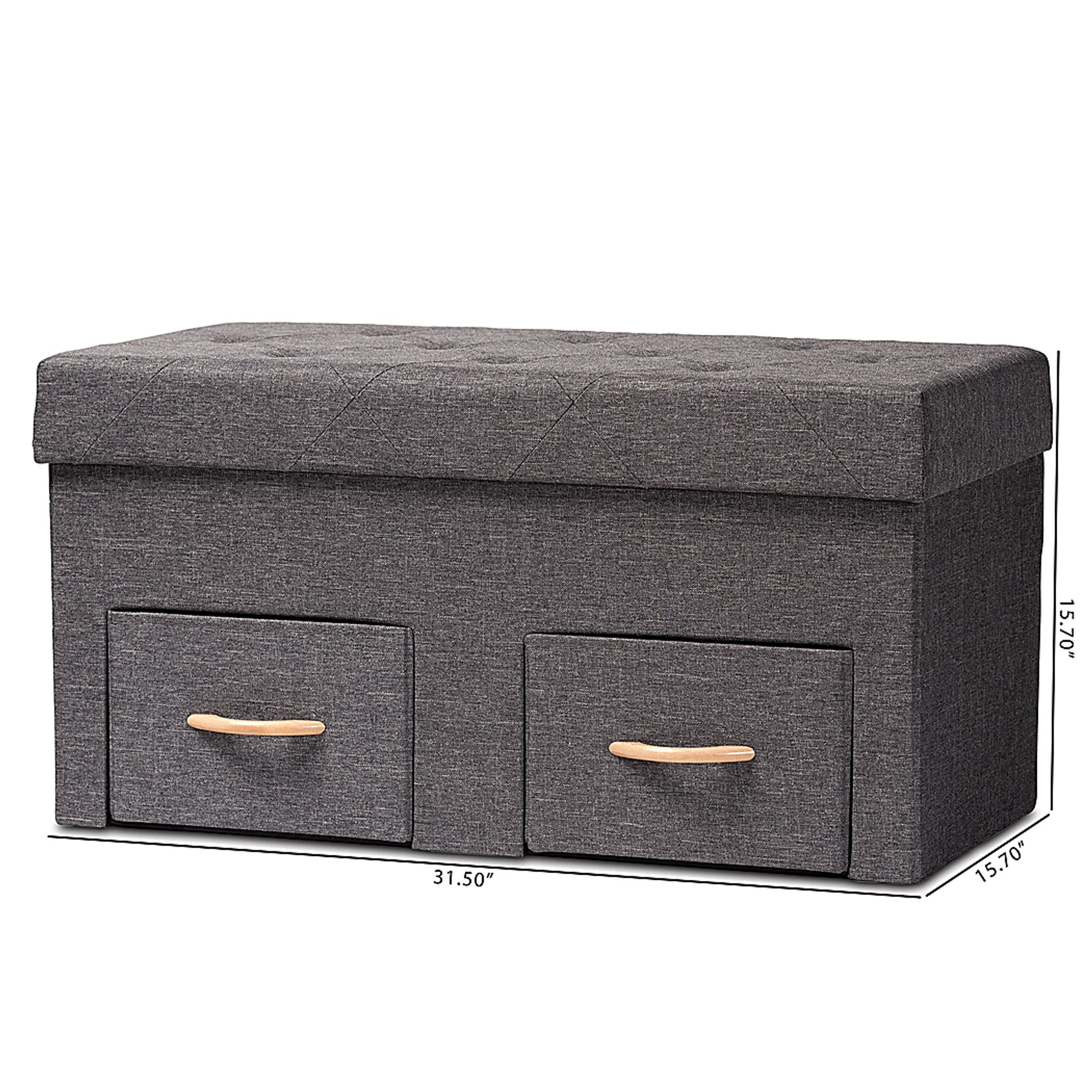 Palmya Dark Gray Ottoman - Image 9