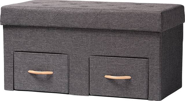 Palmya Dark Gray Ottoman - Thumbnail - Image 1