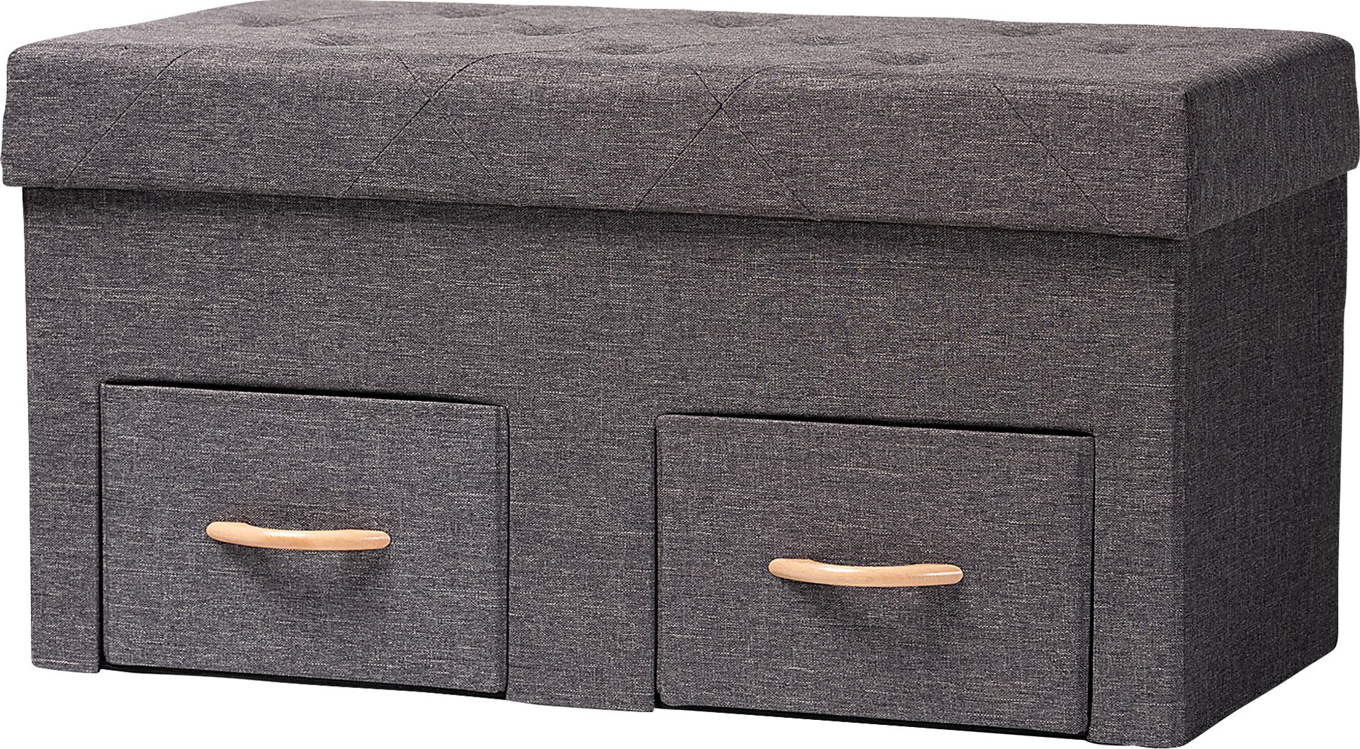 Palmya Dark Gray Ottoman - Image 1
