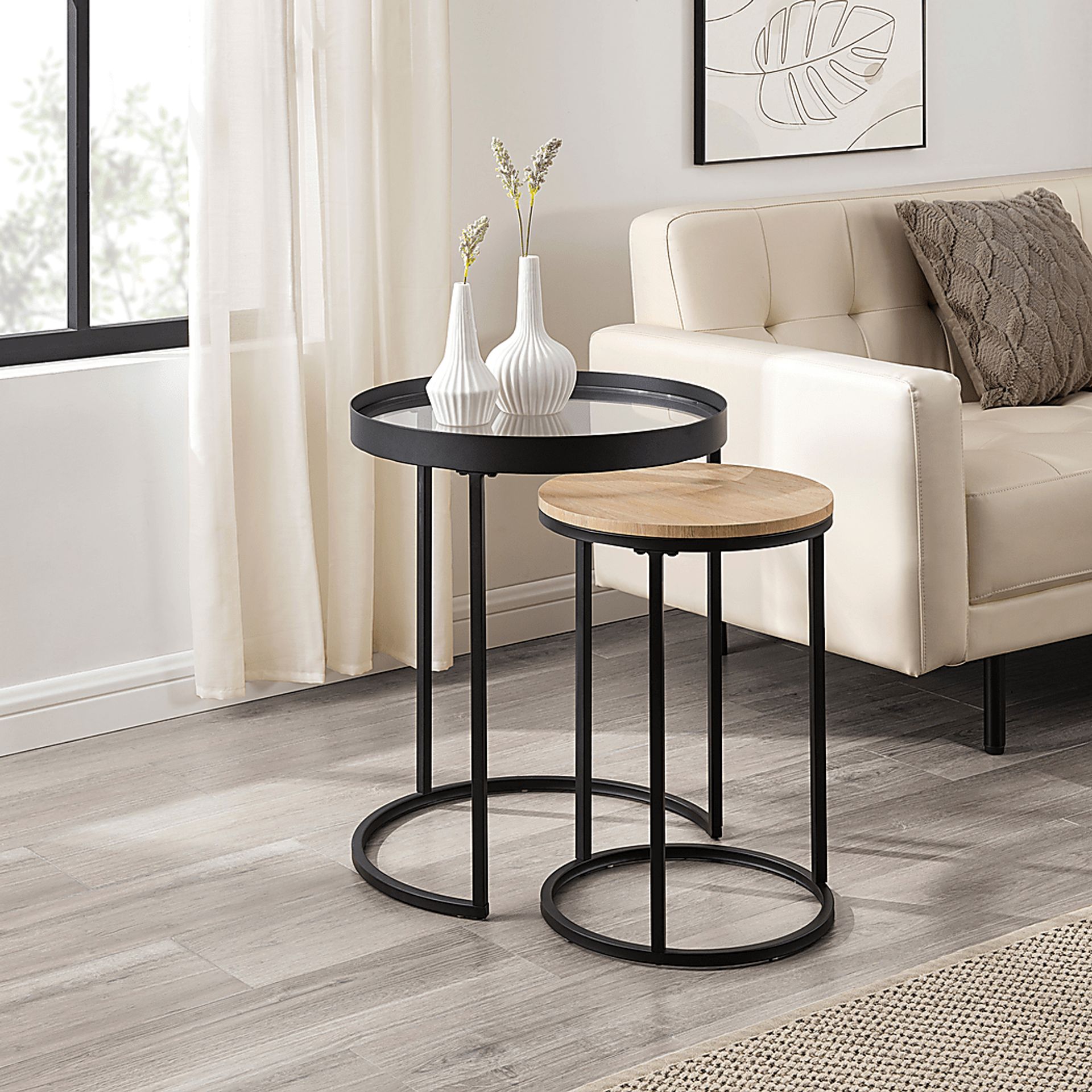 Palmyer Black Nesting Table, Set of 2 - Image 3