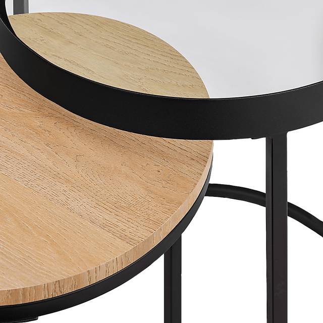 Palmyer Black Nesting Table, Set of 2 - Thumbnail - Image 4