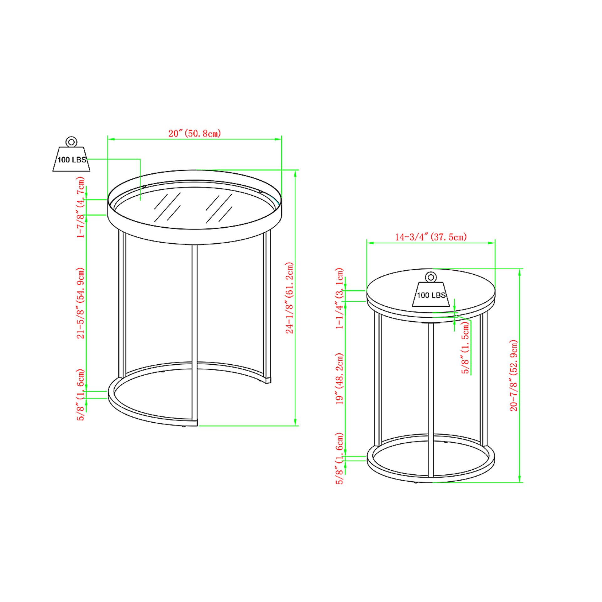 Palmyer Black Nesting Table, Set of 2 - Image 6