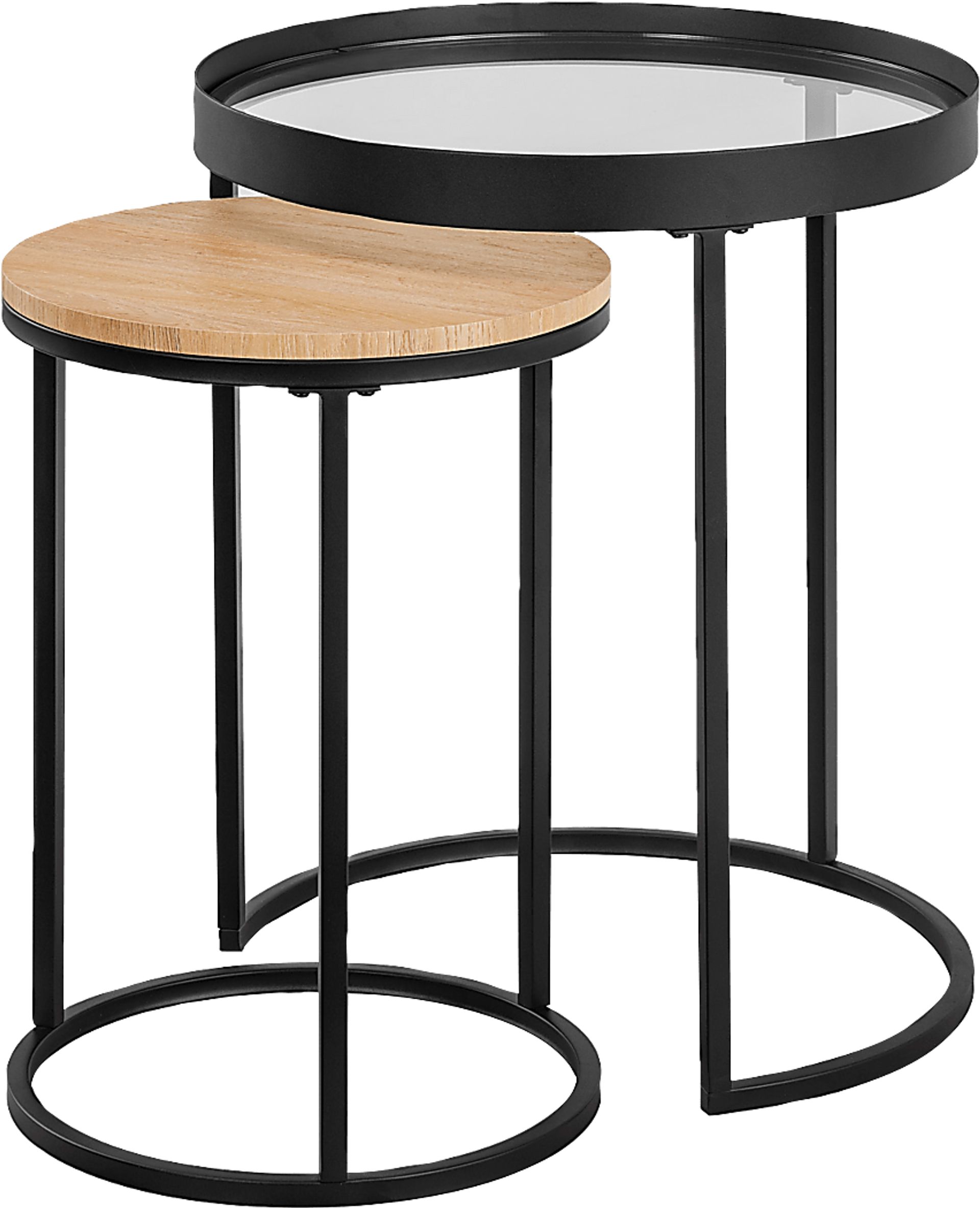 Palmyer Black Nesting Table, Set of 2 - Image 1