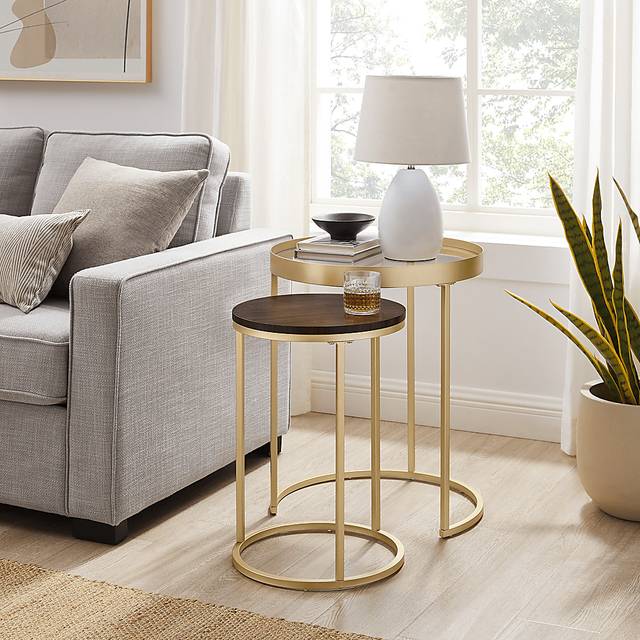 Palmyer Gold Nesting Table, Set of 2 - Thumbnail - Image 2