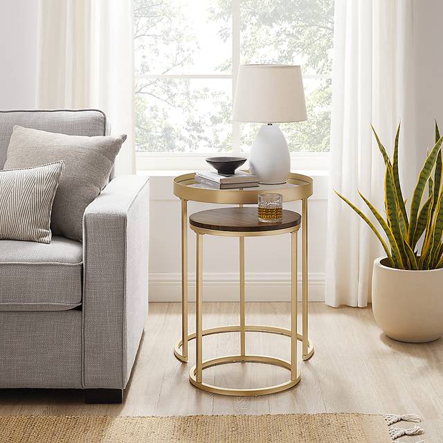 Palmyer Gold Nesting Table, Set of 2 - Thumbnail - Image 3