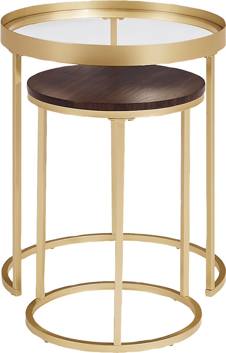 Palmyer Gold Nesting Table, Set of 2