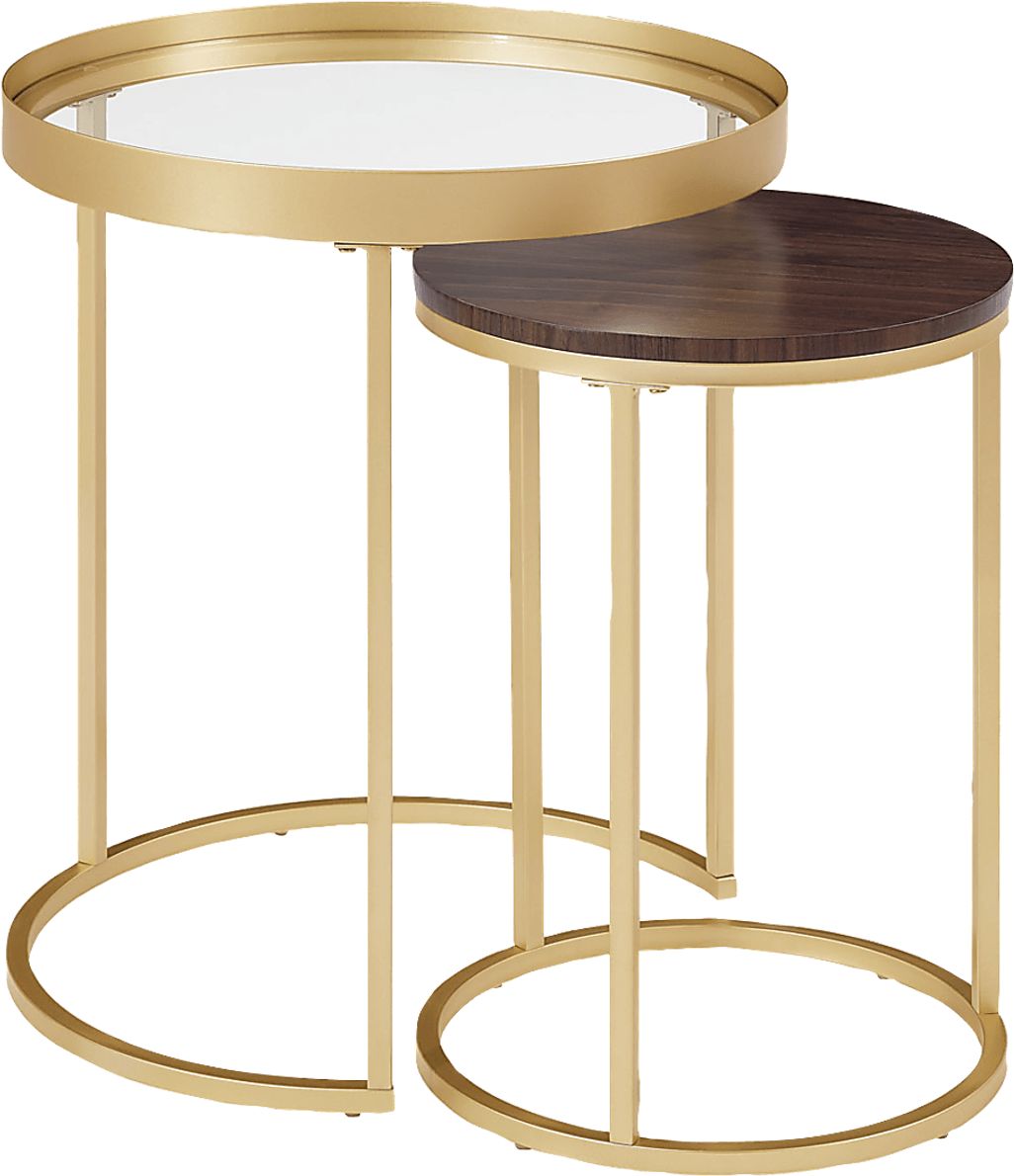 Palmyer Gold Nesting Table, Set of 2