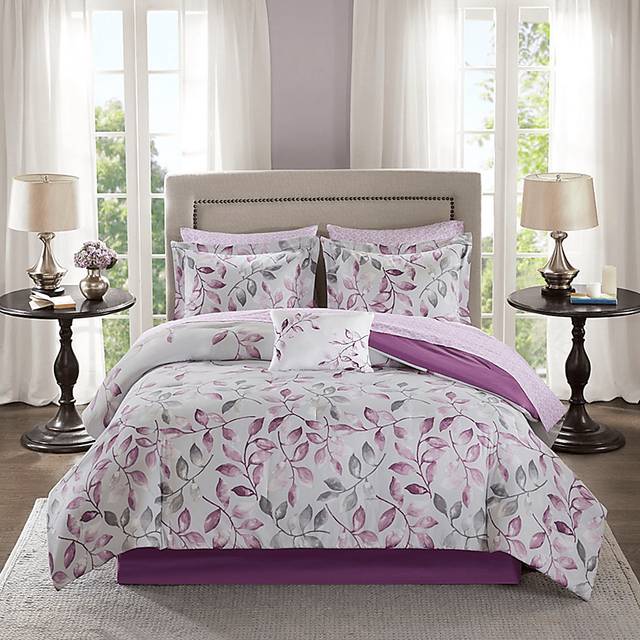 Palmyra Purple 9 Pc Queen Comforter Set - Thumbnail - Image 6