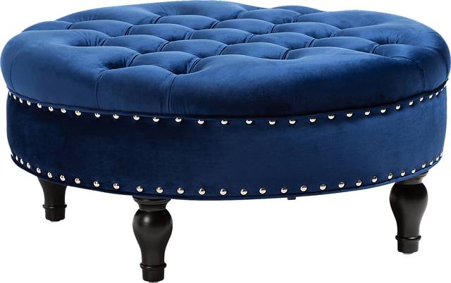Palmyro Blue Cocktail Ottoman - Thumbnail - Image 1