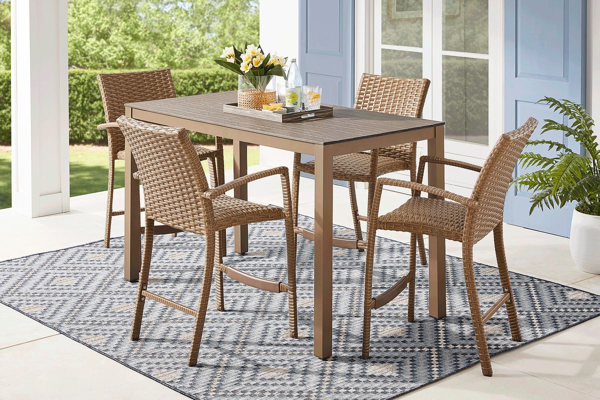 Paloma Brown 5 Pc 65 in. Outdoor Bar Height Dining Set
