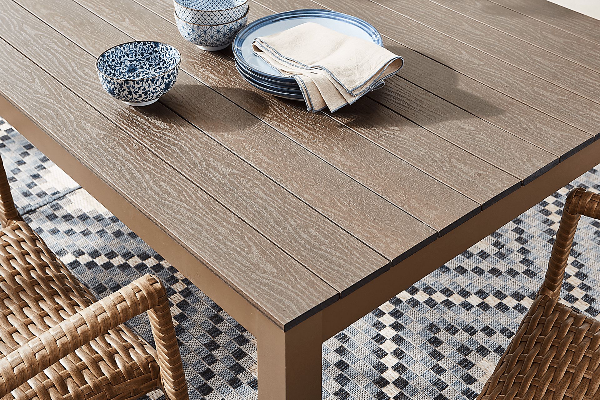 Paloma Brown 7 Pc 72 in. Outdoor Dining Set - Image 3