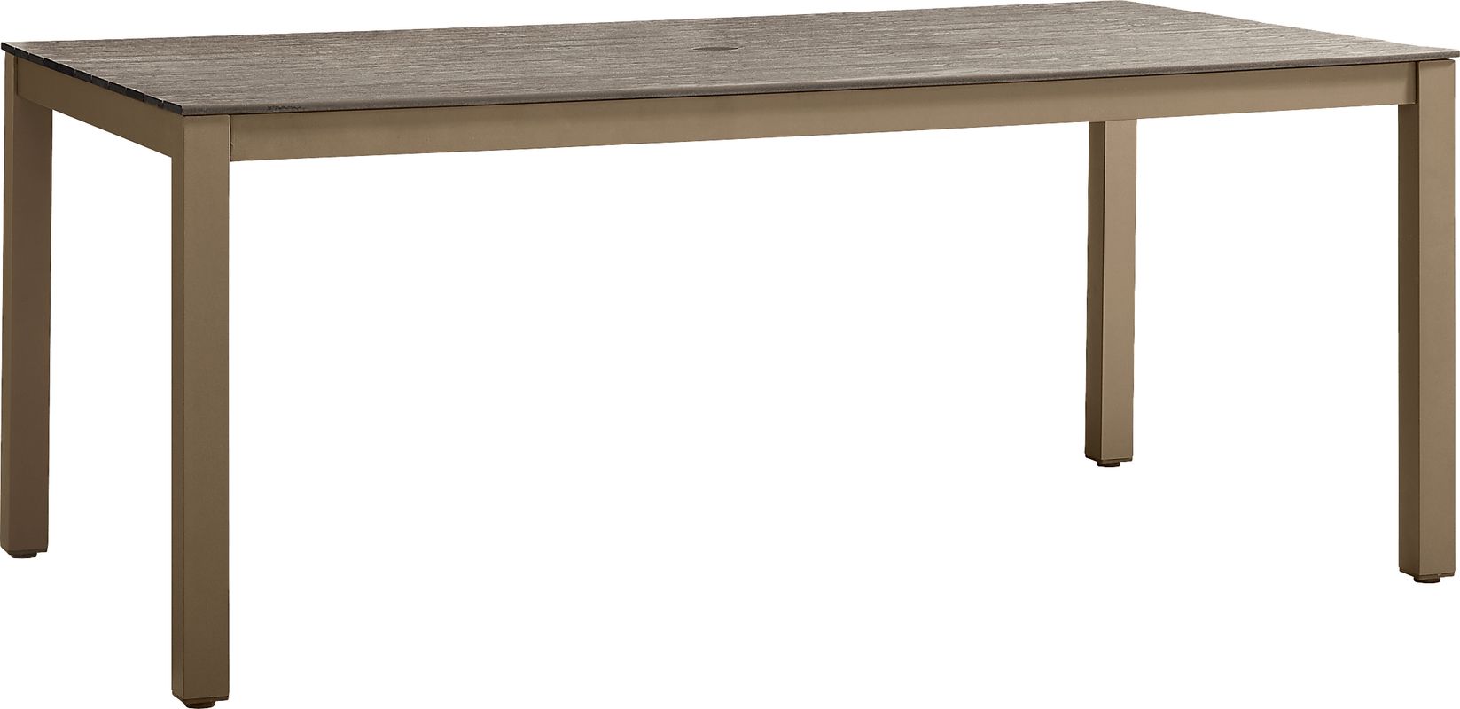 Paloma Brown 72 in. Outdoor Dining Table with Umbrella Hole