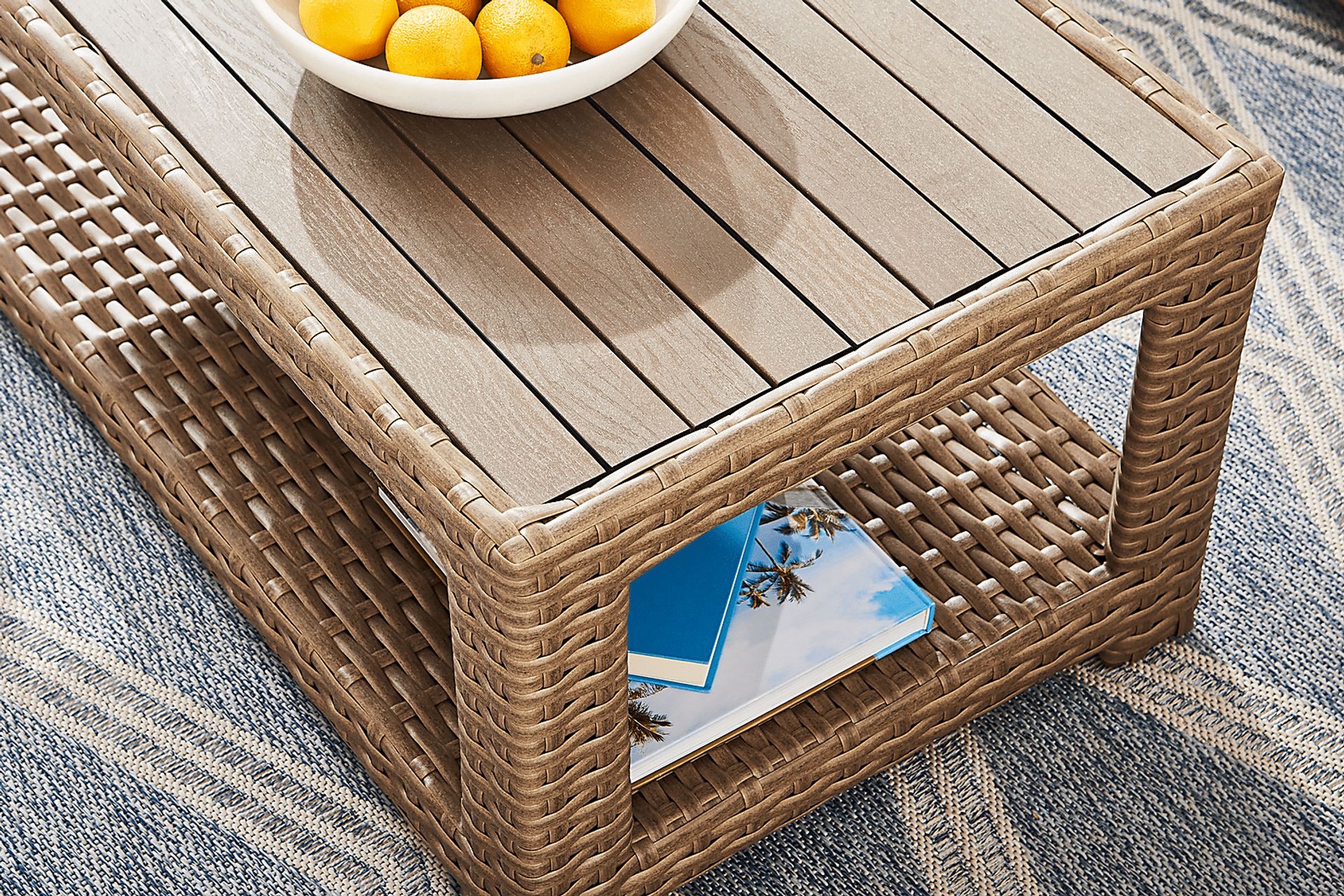 Paloma Brown 4 Pc Outdoor Seating set with Beige Cushions - Image 8