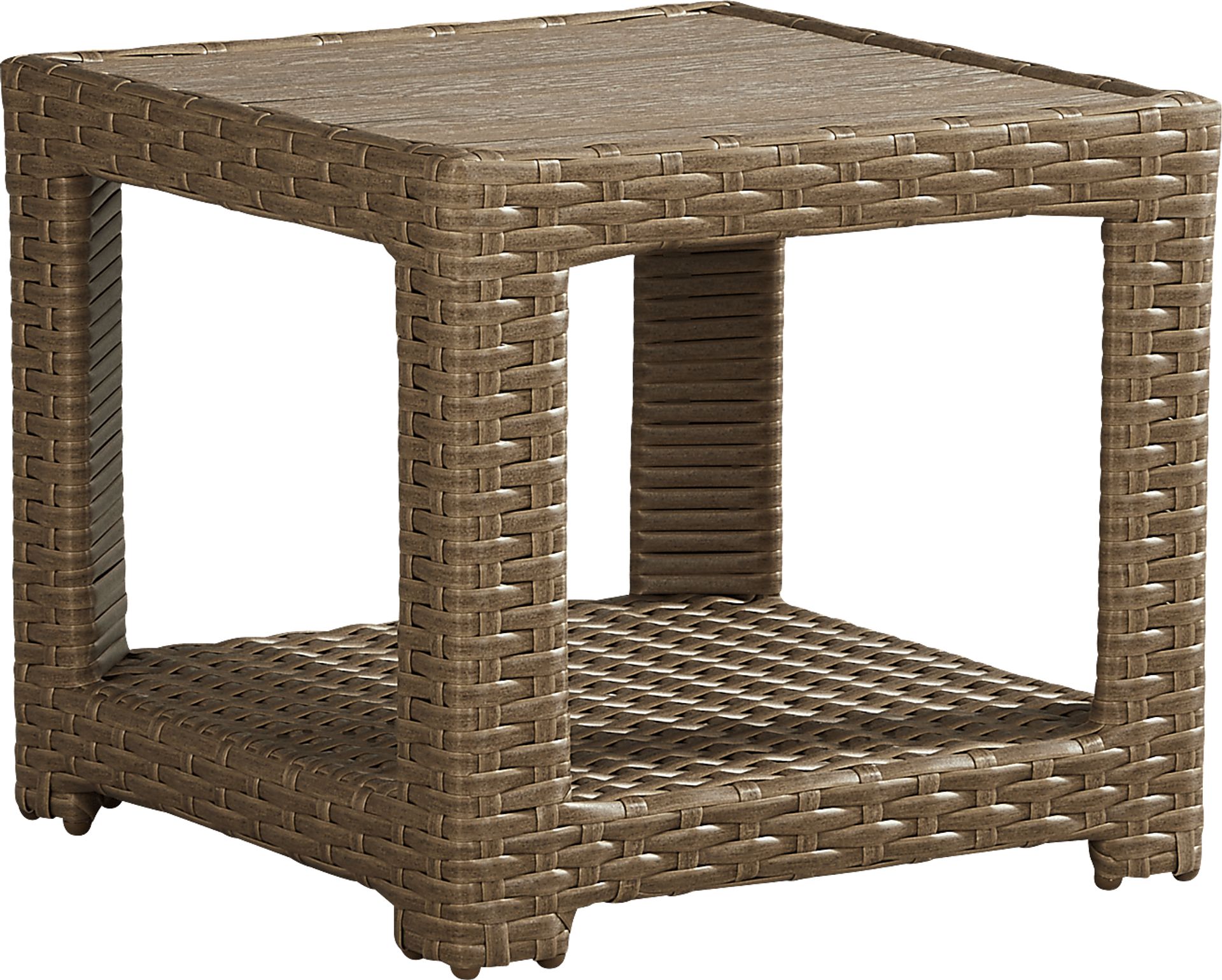 Paloma Brown Outdoor End Table - Image 1
