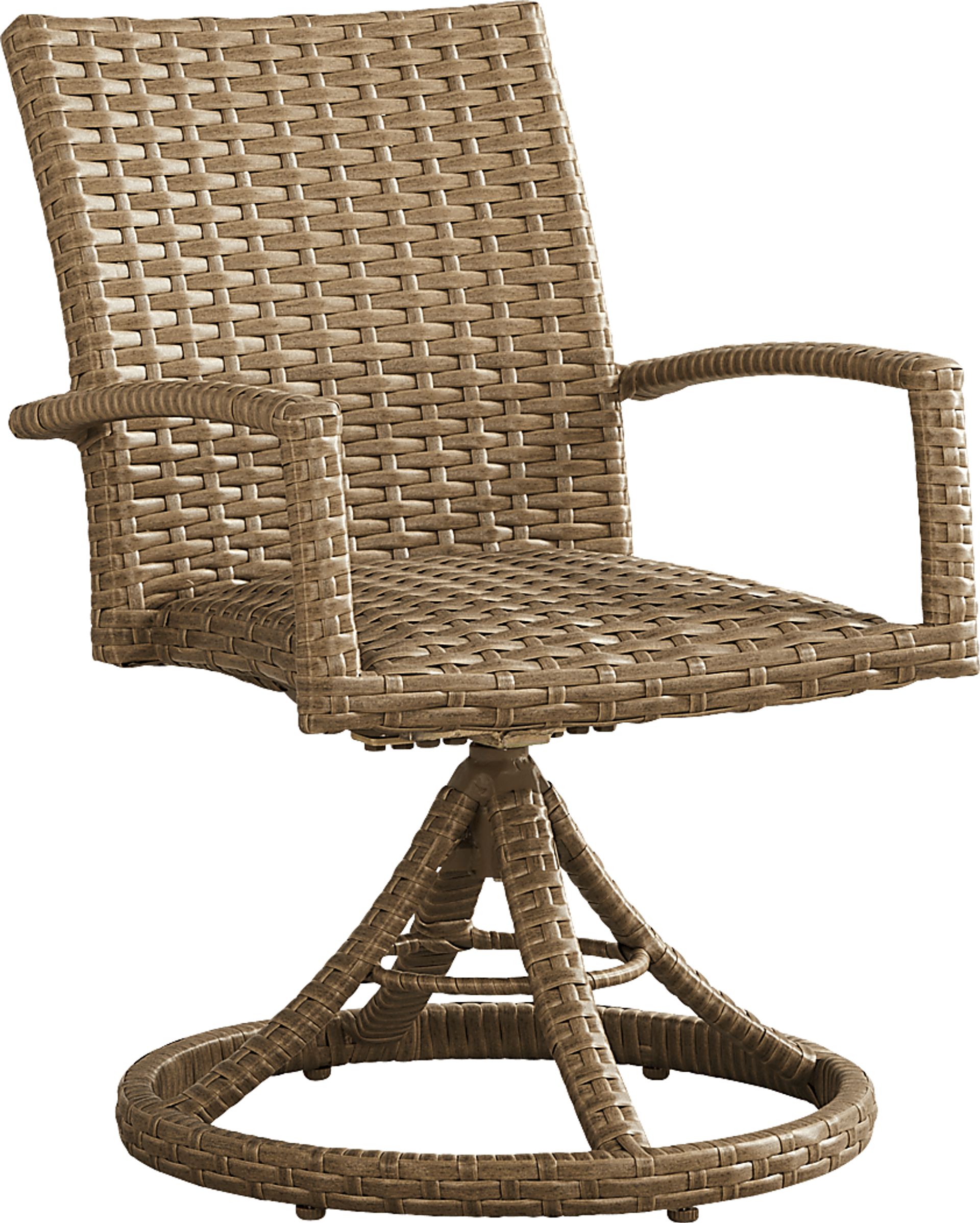 Paloma Brown Outdoor Swivel Dining Chair - Image 1