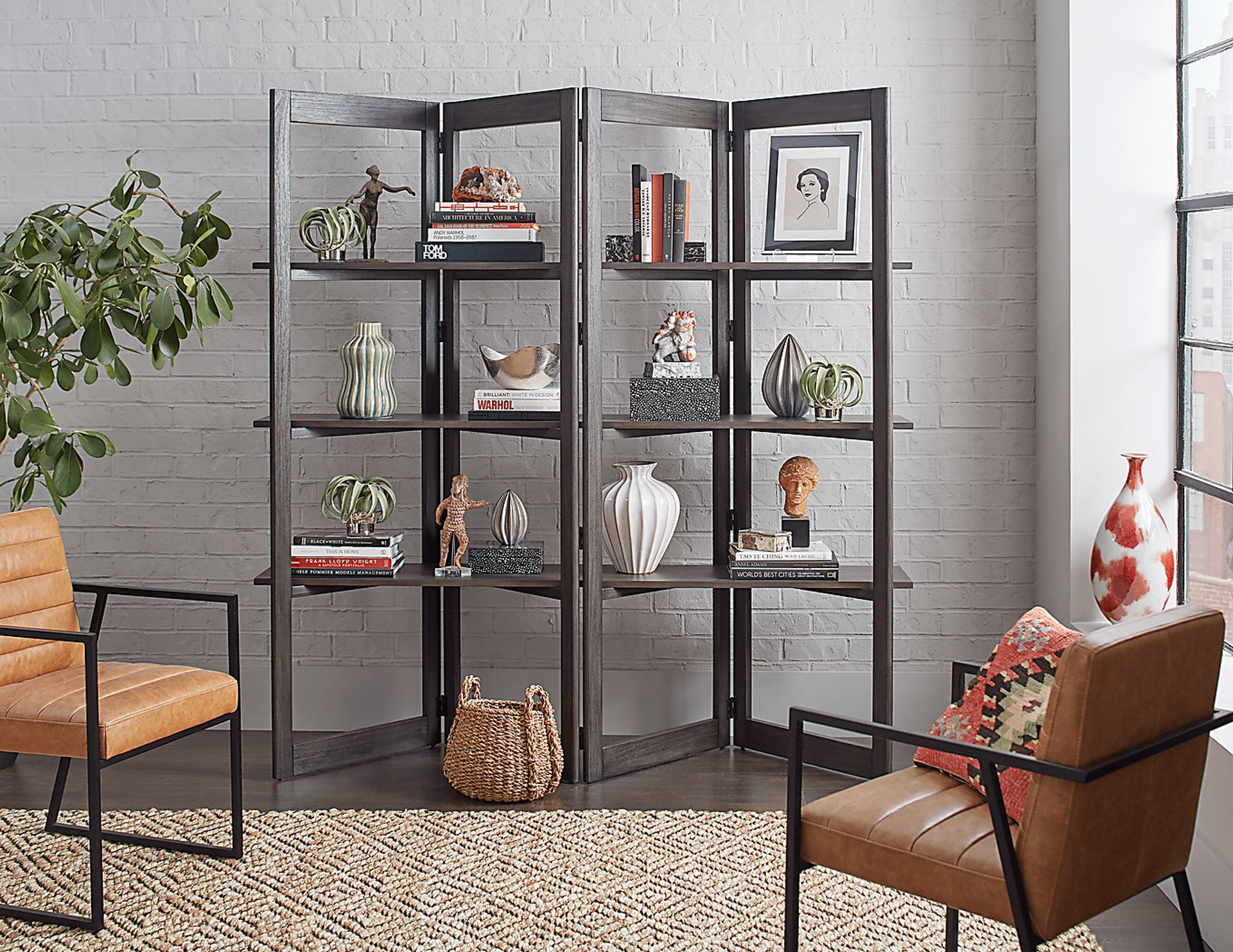 Palora Dark Brown Bookcase - Image 3