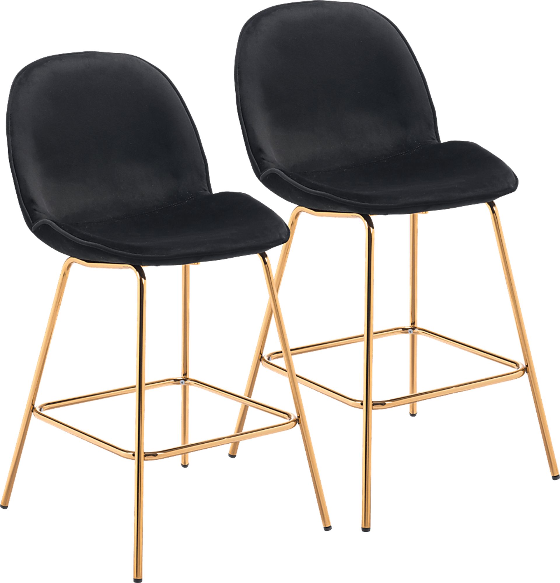 Palou Black Counter Height Stool, Set of 2 - Image 1