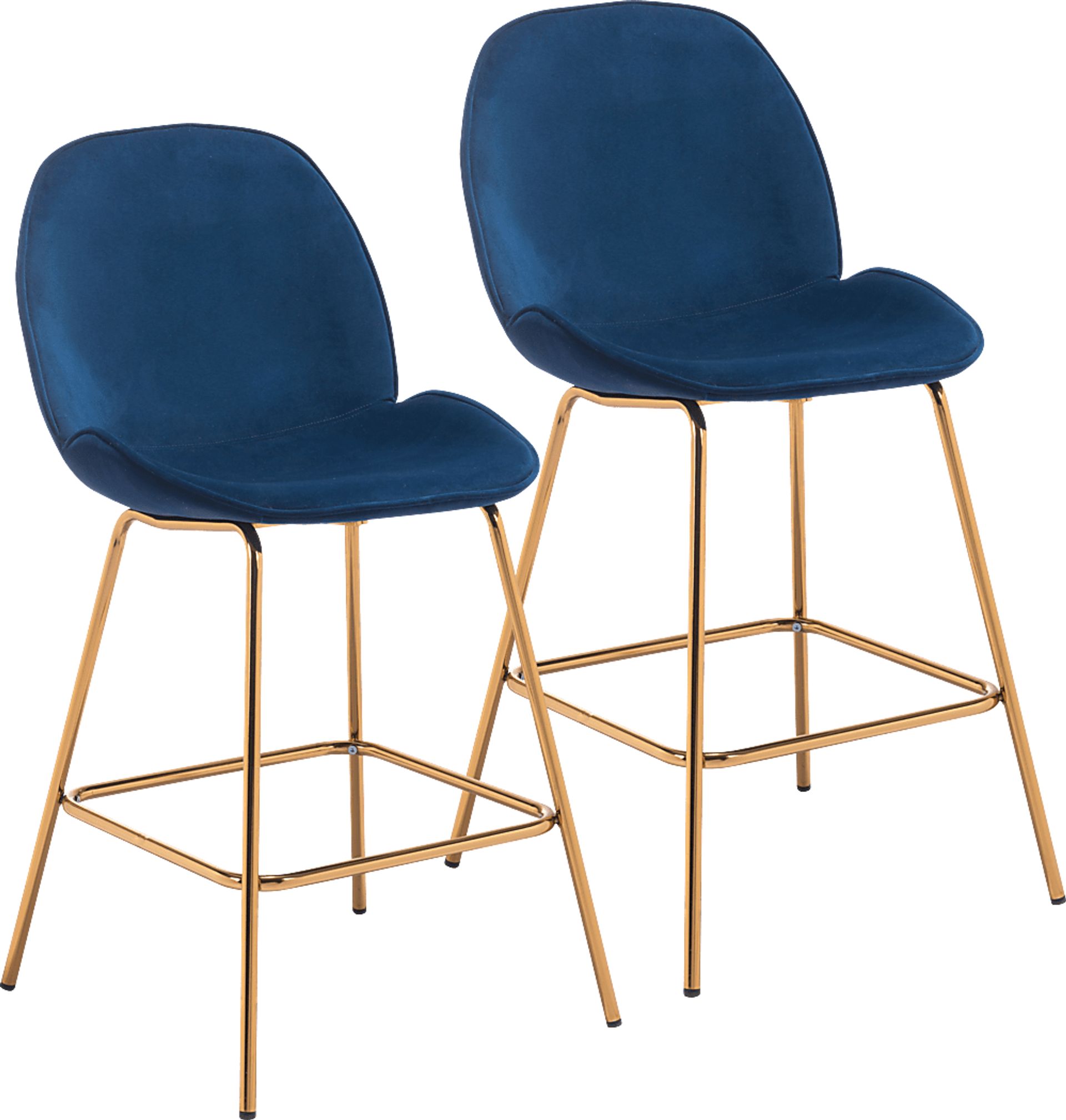 Palou Blue Counter Height Stool, Set of 2 - Image 1