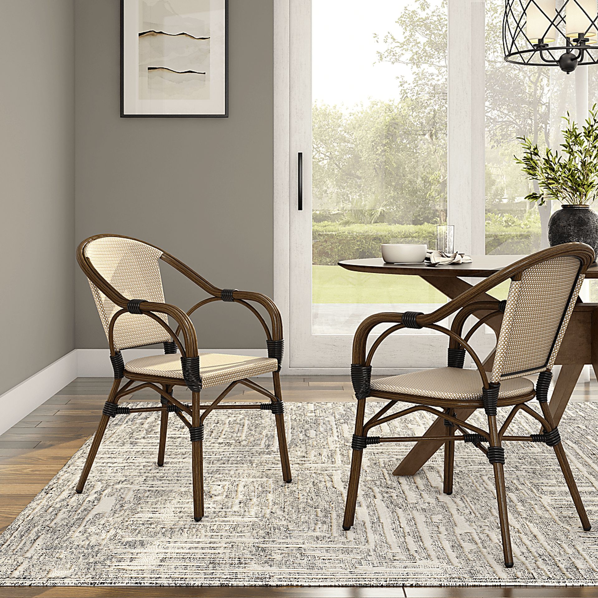 Palumbo II Brown Arm Chair, Set of 2 - Image 2