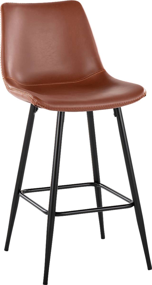Pamco Cognac Counter Height Stool, Set of 2 - Thumbnail - Image 3