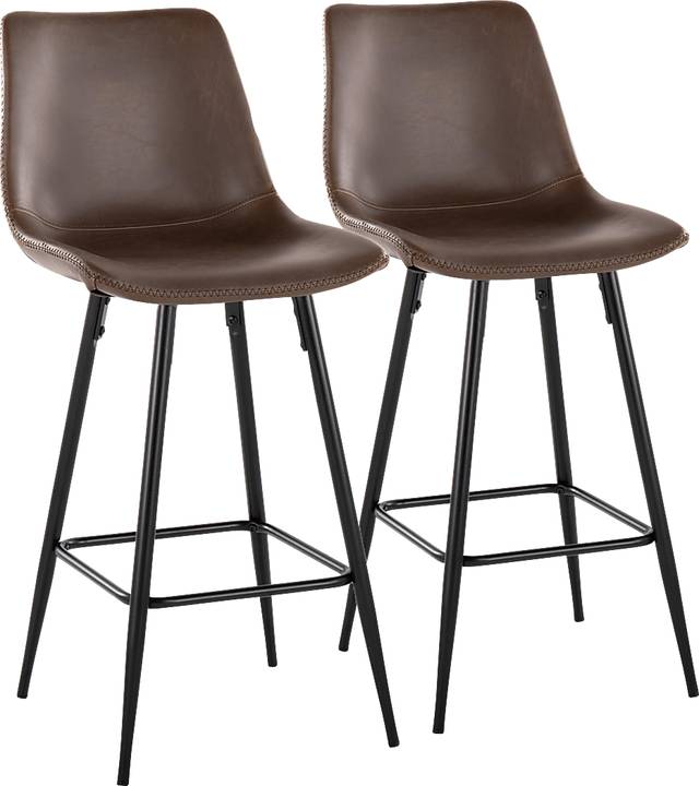 Pamco Espresso Counter Height Stool, Set of 2 - Thumbnail - Image 1