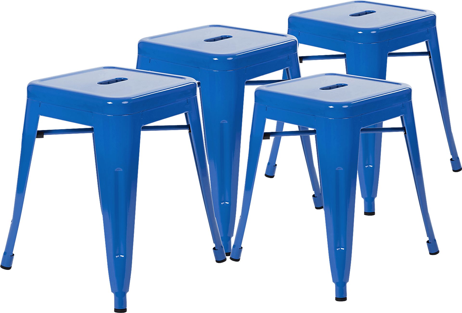 Pamelan Blue Dining Stool, Set of 4 - Image 1
