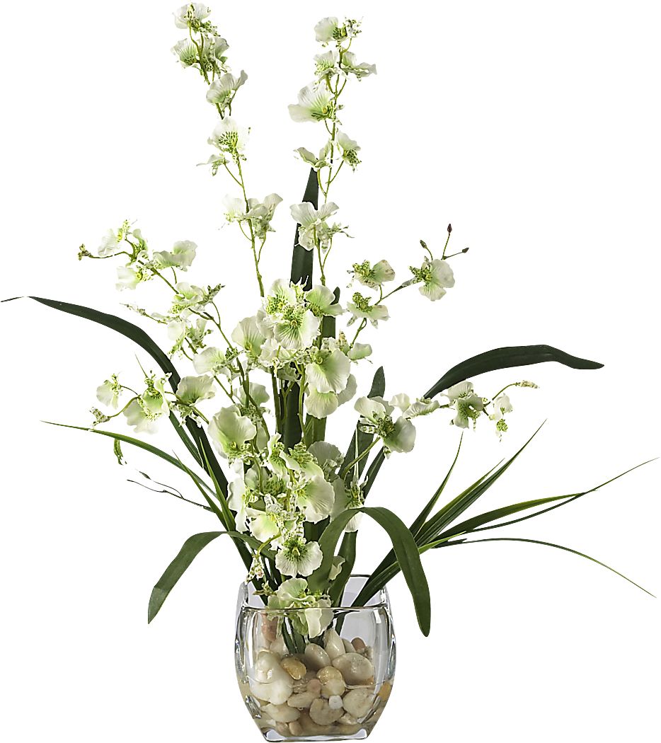 Pamella White Orchid Silk Floral