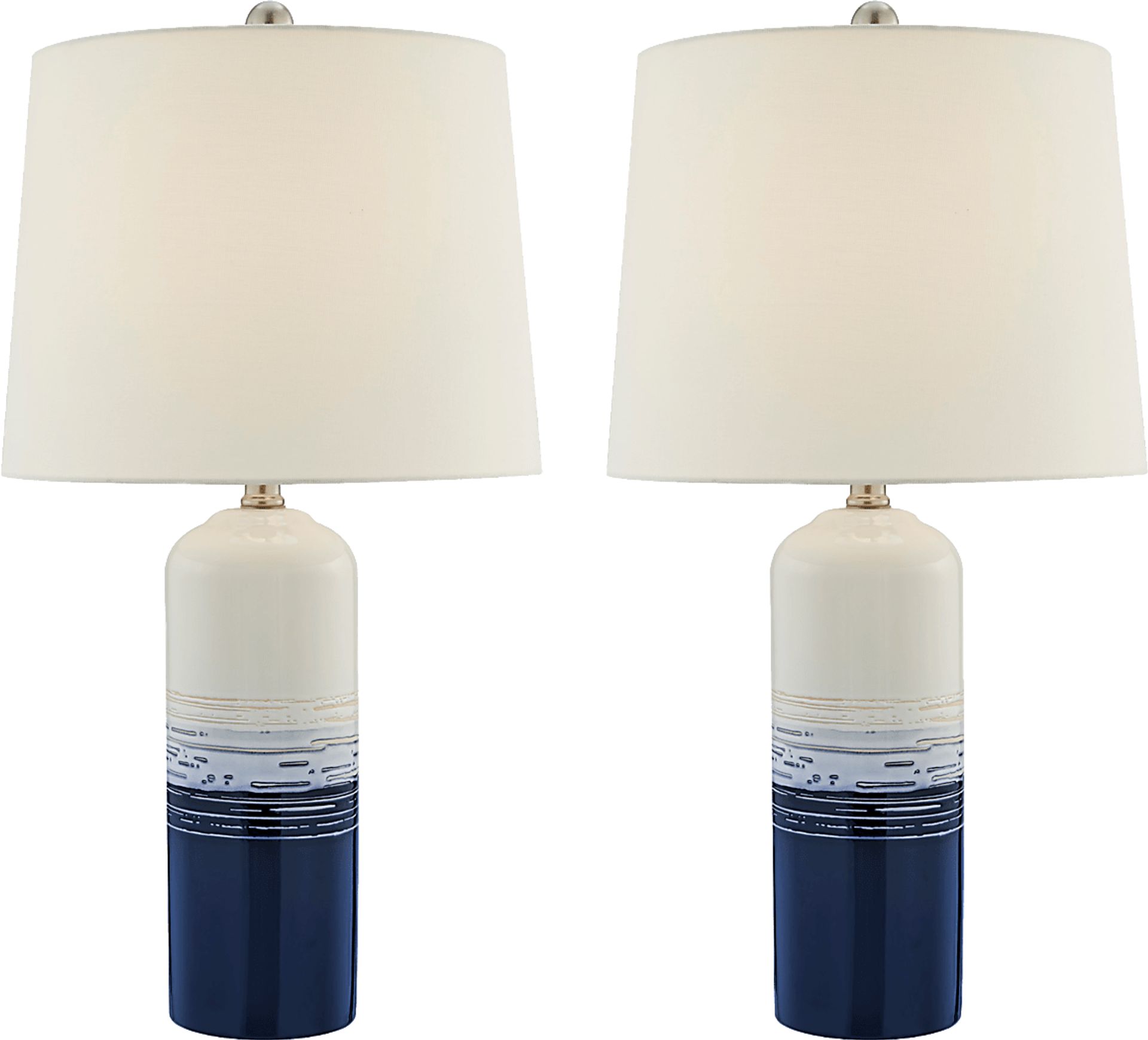 Pamie Place Blue Table Lamps, Set of 2 - Image 1
