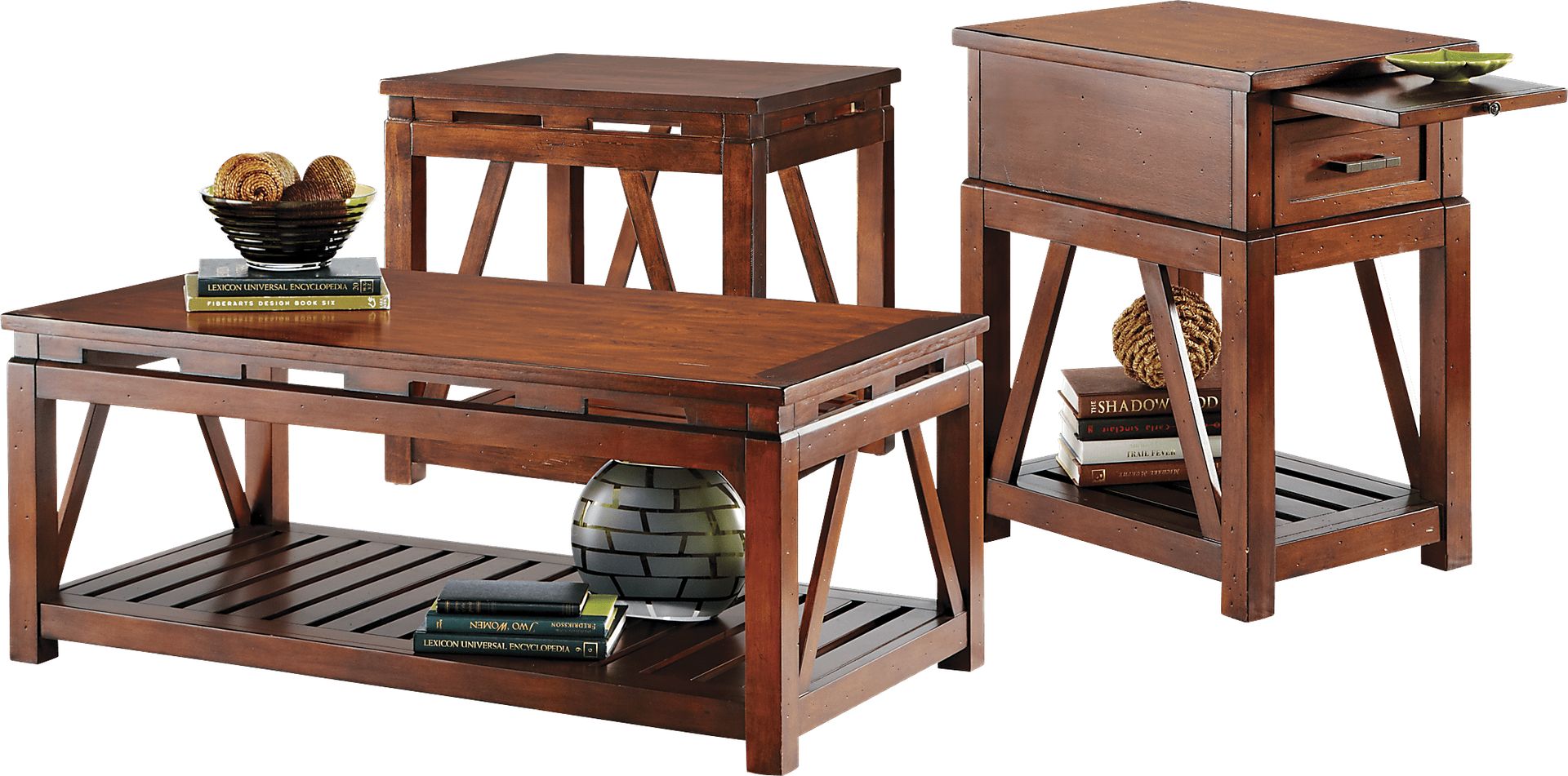 Panama Jack Breezy View Cherry 3 Pc Table Set - Image 1