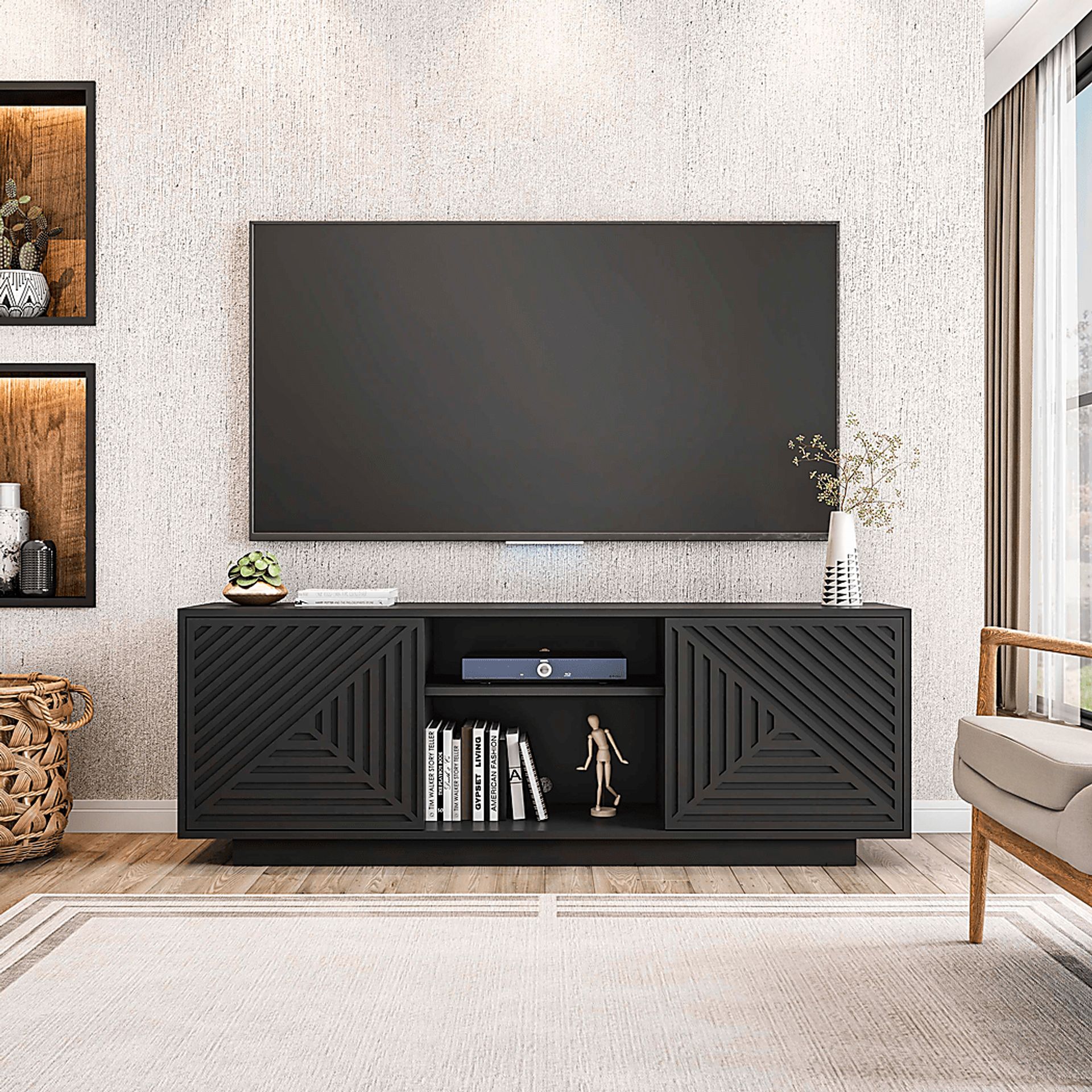 Paniana Black 63 in. Console - Image 2