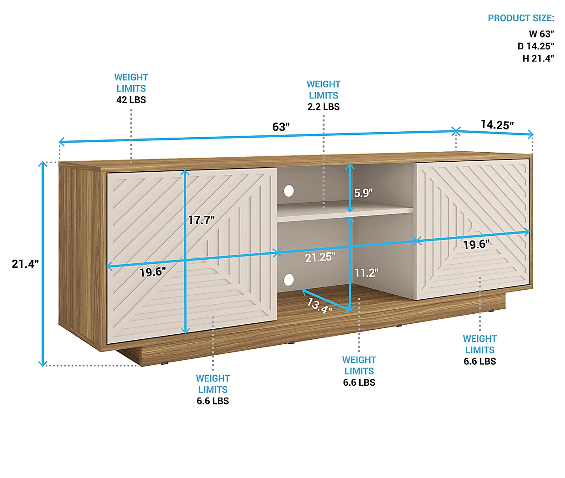 Paniana Oak 63 in. Console - Image 8